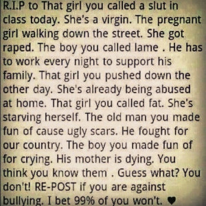 Anti-bullying. Take a page from the book..
