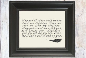 All I Ask of You: Phantom of the Opera Wall Art // Love Quote Art ...