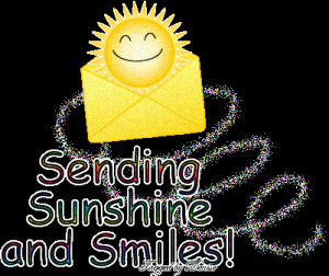 Sending sunshine and smiles glitter
