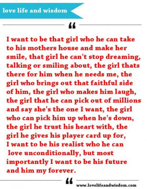 Want To be That Girl Who …..