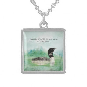 Watercolor Loon Nature Speaks Call of Loon Quote