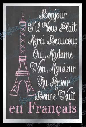 French Sayings - Eiffel tower - Paris - French Decor