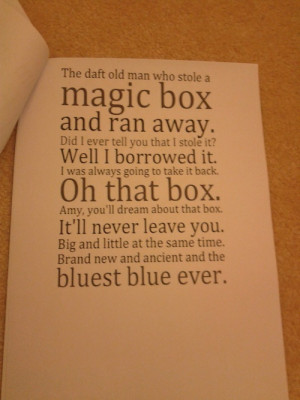 something new, something borrowed, something blue. Remember the doctor ...