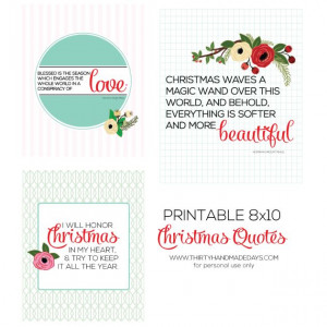 Free Printables (3) 8x10 Printable Christmas Quotes www ...