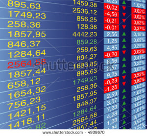 vector illustration of quotes at the stock exchange