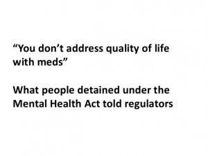 CQC Mental Health Act quotes
