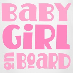 Pink Baby Girl On Board Maternity Tshirt