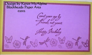 over 100 cards from friends and relatives for her Mom's (Kay) birthday ...