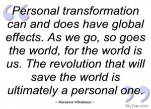 Personal Transformation Personal transformation can