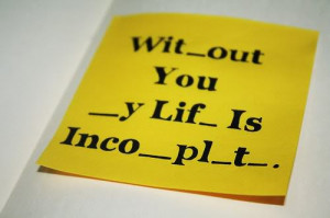 without you my life is incomplete Image