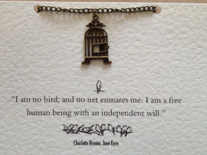 ... Jane Eyre, Charlotte Bronte Quotes, Charms Metals, Necklaces Jane, A