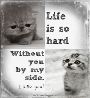 Life is so hard, without you by my side. I Miss You ! Source: http ...
