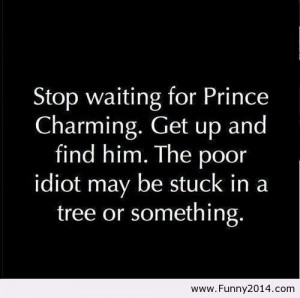 Stop waiting for prince charming quote
