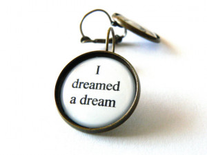 Les Miserables earrings. Quote jewelry. Fantine, I Dreamed a Dream ...