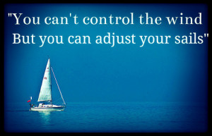 You can't always control the wind, but you can control your sails.