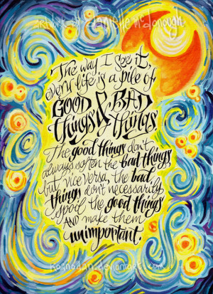 Doctor Who Van Gogh Quote Good things and bad things by