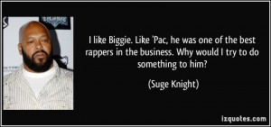 like Biggie. Like 'Pac, he was one of the best rappers in the business ...