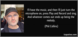 ll have the music, and then I'll just turn the microphone on, press ...
