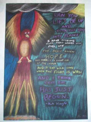 Ashes' - Chalk illustration. Lyrics from Kate Voegele - Lift Me Up