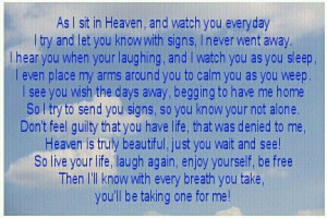as i sit in heaven....