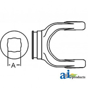D263000 - Shaft Weld Yoke w/ Bearing Groove