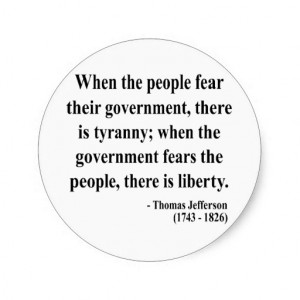 Thomas Jefferson Quote 5a Sticker