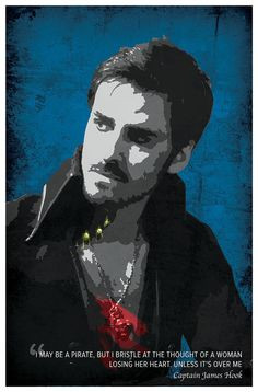 Captain Hook Portrait Poster with Quote by BlueBoxesEtc on Etsy More