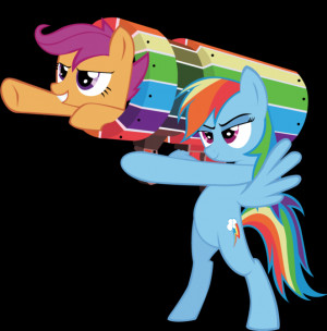 Scootaloo And Rainbow Dash