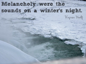 Virginia Woolf quote about winter