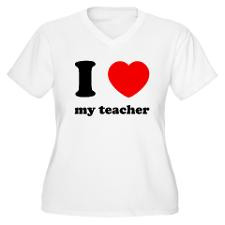 love my teacher Women's Plus Size V-Neck T-Shirt for