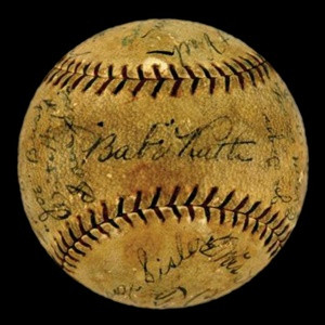 ... Multi-Signed Baseball with Babe Ruth, Ty Cobb and Tris Speaker (JSA
