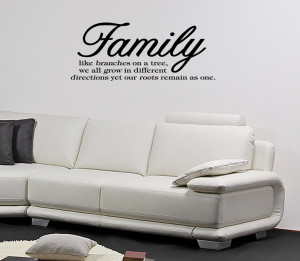 ... FAMILY LIKE BRANCHES ON A TREE Vinyl Wall Decal Sticker Art Quote