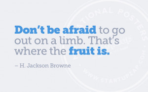 Don’t be afraid to go out on a limb. That’s where the fruit ...