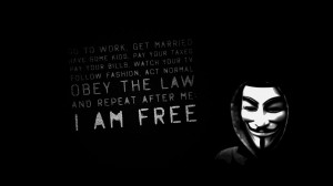 Hacker Supporting Anonymous Group, with his nickname - 