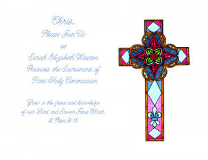 holy communion invitations wording ideas communion verses and sayings ...