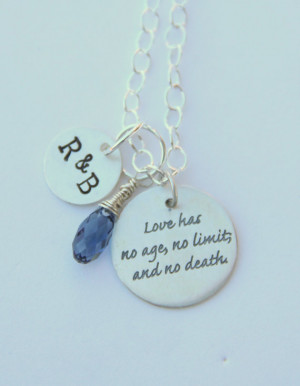 Love is Endless Necklace - Love Quote, Love Has No Age Quote, Inspire ...