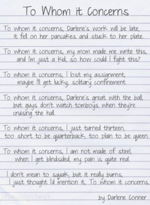 Poem by Darlene Conner – Roseanne TV Show I remember that episode ...