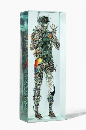 ... Dustin Yellin, Glasses Art, Collage Encasement, 3D Collage