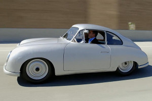 Leno and Seinfeld get coffee in 1949 Porsche Gmünd coupe