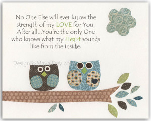 Boy Baptism Decor - Owl Decor Print Featuring Two Cute Owls & a Quote ...