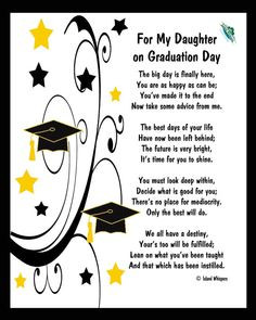 graduation for daughter | Items similar to For My Daughter on ...