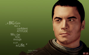 1920x1200 Wallpaper mass effect, quote, look, character