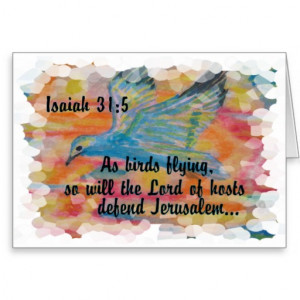 Bird Flying Messianic Jew bible verse Christian Cards