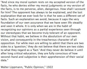 Walter Lippmann, Public Opinion