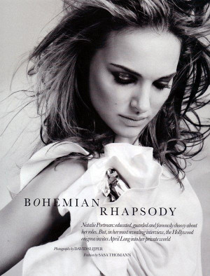 Natalie Portman en couverture du ELLE version britannique du mois de ...