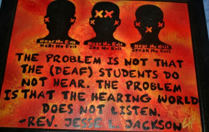 ... Deaf culture art festival. A whole day of just signing, loved it :D