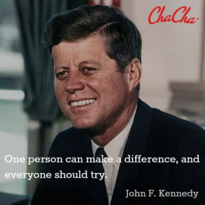make a difference, and everyone should try.