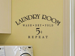 Laundry Room Wall Quote Decal Laundry Room wash by vgwalldecals, $9.50