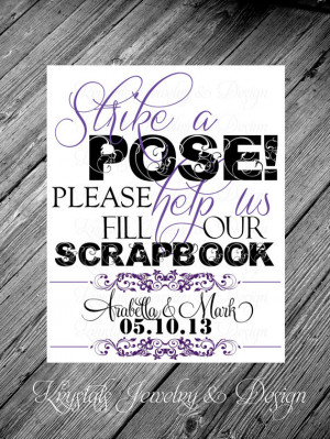 Strike A Pose, Photo Booth Reception Card with Personalized Couples ...