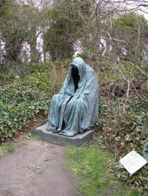 creepy statue